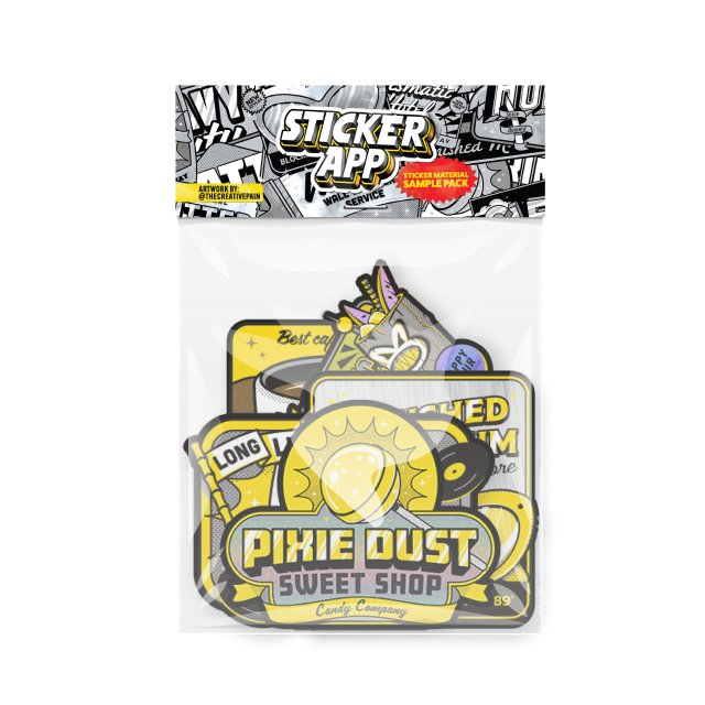 Sticker Material Sample pack icon.